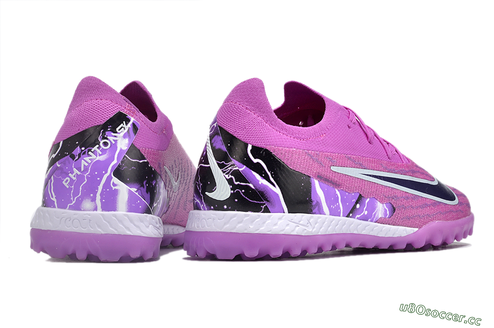 Men's Nike Phantom GX Elite TF Artificial Turf Low-Tops Football Shoes - Purple/Black/White 6