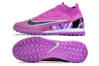 Men's Nike Phantom GX Elite DF Link TF Artificial Turf High-Tops Football Shoes - Purple/Black/White