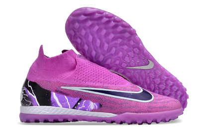 Men's Nike Phantom GX Elite DF Link TF Artificial Turf High-Tops Football Shoes - Purple/Black/White