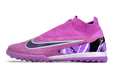 Men's Nike Phantom GX Elite DF Link TF Artificial Turf High-Tops Football Shoes - Purple/Black/White