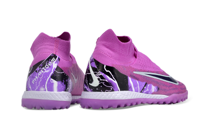Men's Nike Phantom GX Elite DF Link TF Artificial Turf High-Tops Football Shoes - Purple/Black/White
