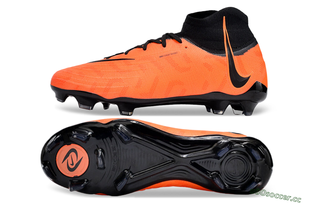 Men's Nike Phantom Luna Elite FG Firm Ground High-Tops Football Boots - Orange/Black 1