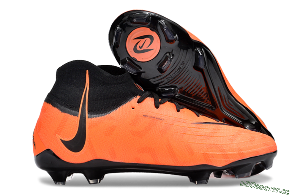 Men's Nike Phantom Luna Elite FG Firm Ground High-Tops Football Boots - Orange/Black 2