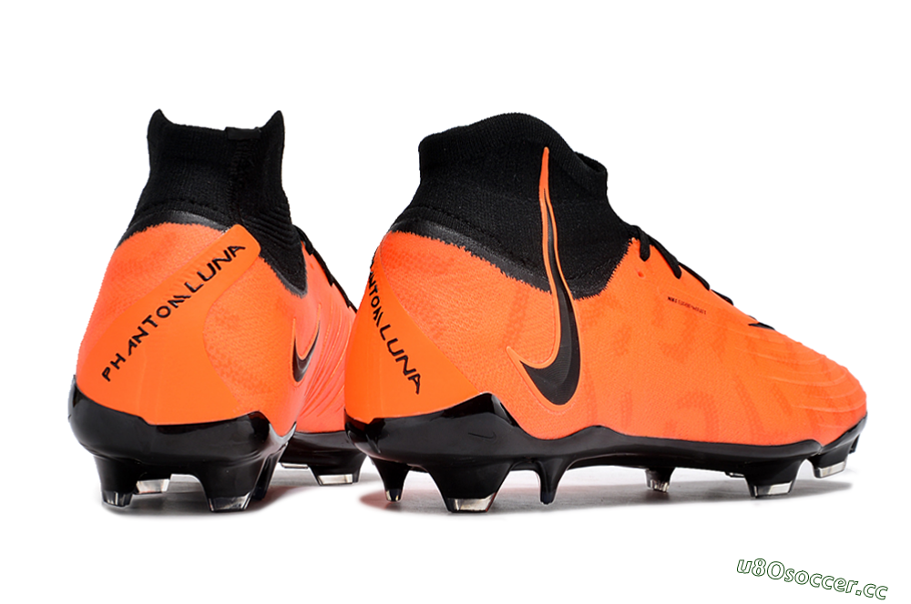 Men's Nike Phantom Luna Elite FG Firm Ground High-Tops Football Boots - Orange/Black 6