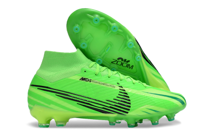 Men's Nike Air Zoom Mercurial Superfly 9 Elite AG Artificial Grass High-Tops Football Boots - Green/Black