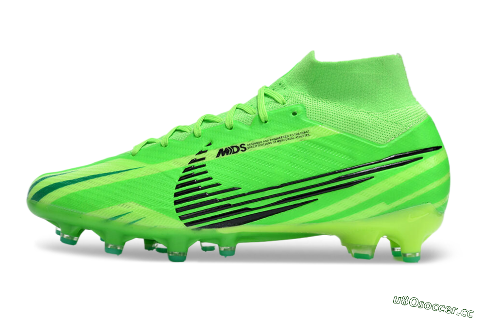 Men's Nike Air Zoom Mercurial Superfly 9 Elite AG Artificial Grass High-Tops Football Boots - Green/Black 0