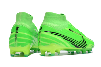 Men's Nike Air Zoom Mercurial Superfly 9 Elite AG Artificial Grass High-Tops Football Boots - Green/Black