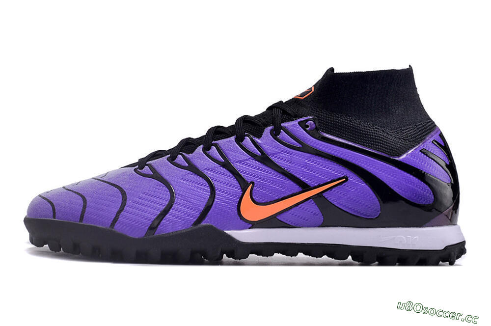 Unisex Nike Air Zoom Mercurial Superfly 9 Elite TF Artificial Turf High-Tops Football Shoes - Purple/Black/Orange 0