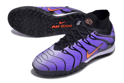 Unisex Nike Air Zoom Mercurial Superfly 9 Elite TF Artificial Turf High-Tops Football Shoes - Purple/Black/Orange