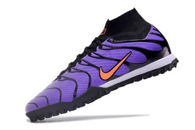 Unisex Nike Air Zoom Mercurial Superfly 9 Elite TF Artificial Turf High-Tops Football Shoes - Purple/Black/Orange