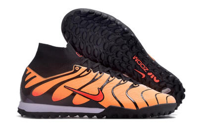 Unisex Nike Air Zoom Mercurial Superfly 9 Elite TF Artificial Turf High-Tops Football Shoes - Orange/Black/Red