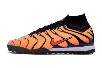 Unisex Nike Air Zoom Mercurial Superfly 9 Elite TF Artificial Turf High-Tops Football Shoes - Orange/Black/Red
