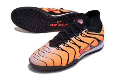 Unisex Nike Air Zoom Mercurial Superfly 9 Elite TF Artificial Turf High-Tops Football Shoes - Orange/Black/Red