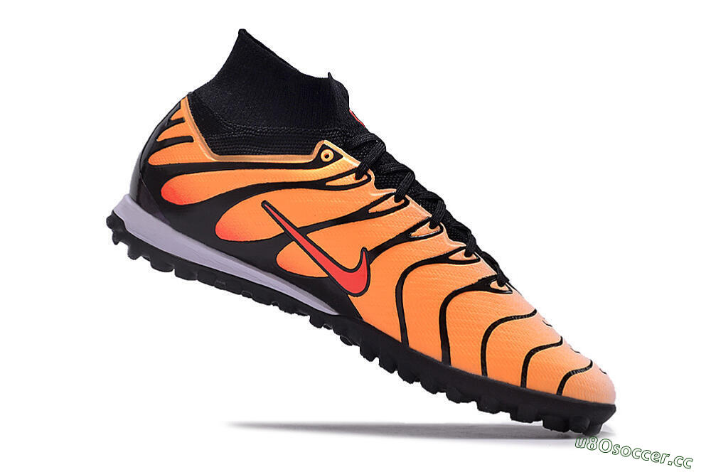 Unisex Nike Air Zoom Mercurial Superfly 9 Elite TF Artificial Turf High-Tops Football Shoes - Orange/Black/Red 4