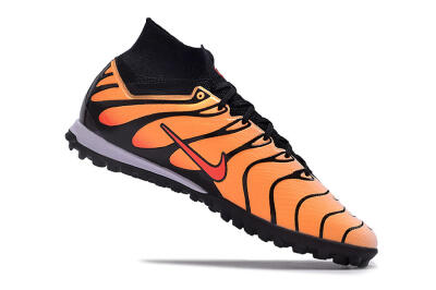 Unisex Nike Air Zoom Mercurial Superfly 9 Elite TF Artificial Turf High-Tops Football Shoes - Orange/Black/Red