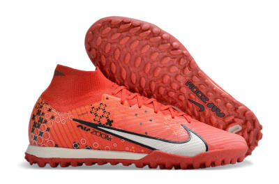 Unisex Nike Air Zoom Mercurial Superfly 9 Elite TF Artificial Turf High-Tops Football Shoes - Red/White/Black