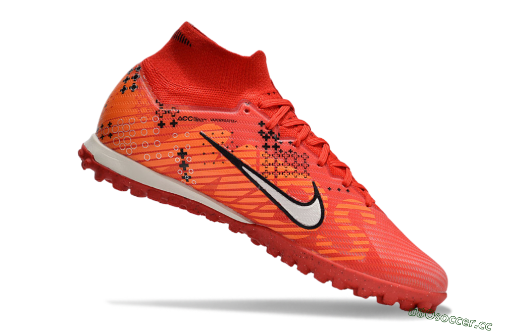 Unisex Nike Air Zoom Mercurial Superfly 9 Elite TF Artificial Turf High-Tops Football Shoes - Red/White/Black 4