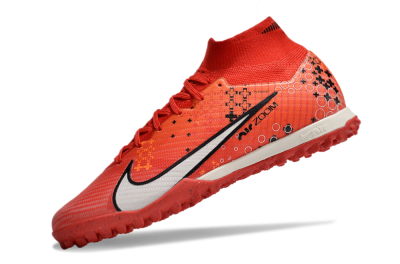Unisex Nike Air Zoom Mercurial Superfly 9 Elite TF Artificial Turf High-Tops Football Shoes - Red/White/Black