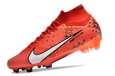 Men's Nike Air Zoom Mercurial Superfly 9 Elite FG Firm Ground High-Tops Football Boots - Orange/White/Black