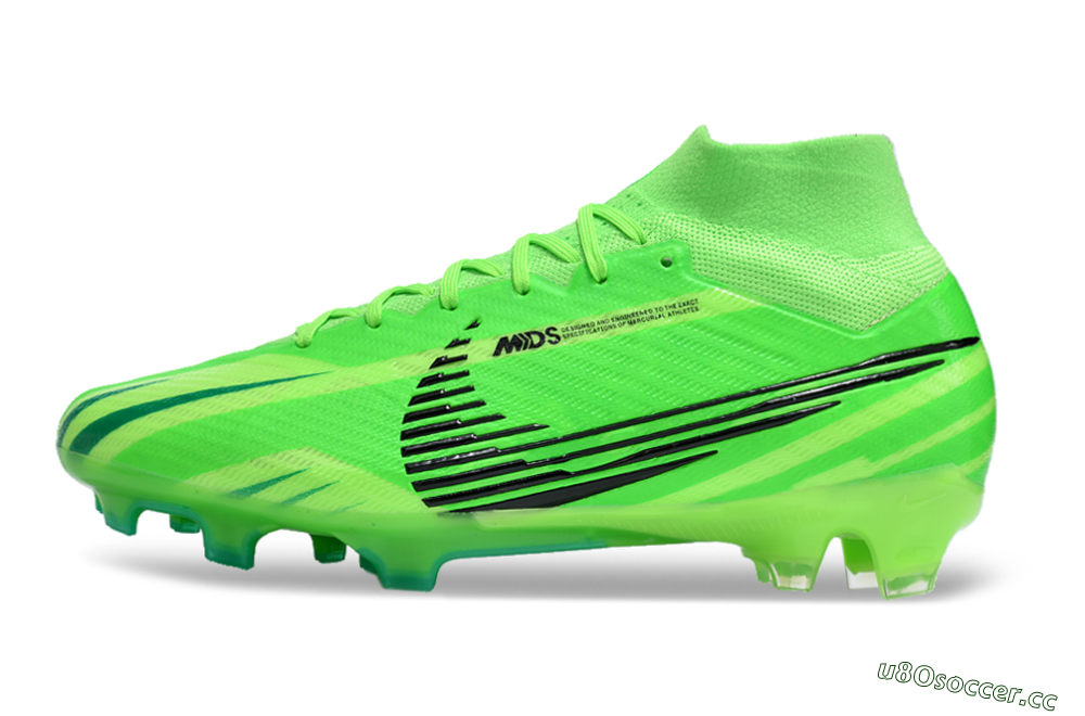 Men's Nike Air Zoom Mercurial Superfly 9 Elite FG Firm Ground High-Tops Football Boots - Green/Black 0