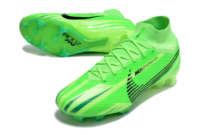 Men's Nike Air Zoom Mercurial Superfly 9 Elite FG Firm Ground High-Tops Football Boots - Green/Black