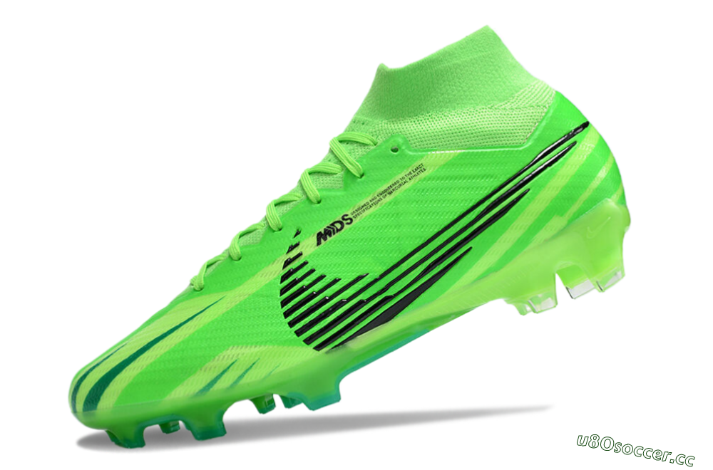 Men's Nike Air Zoom Mercurial Superfly 9 Elite FG Firm Ground High-Tops Football Boots - Green/Black 5