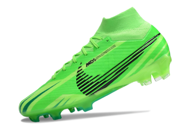 Men's Nike Air Zoom Mercurial Superfly 9 Elite FG Firm Ground High-Tops Football Boots - Green/Black