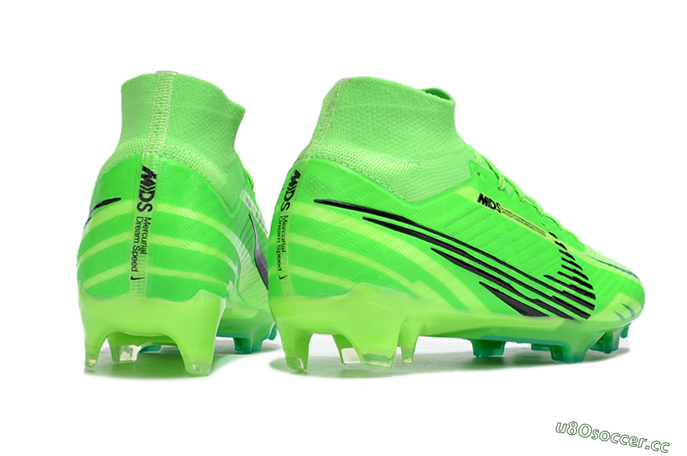 Men's Nike Air Zoom Mercurial Superfly 9 Elite FG Firm Ground High-Tops Football Boots - Green/Black 6
