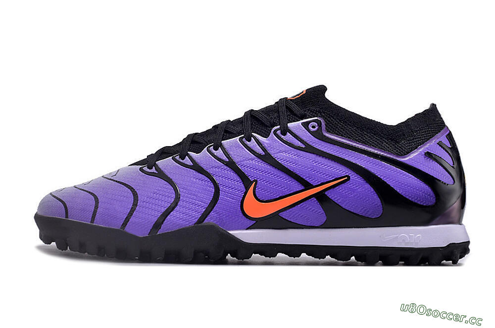 Men's Nike Air Zoom Mercurial Vapor 15 Elite TF Artificial Turf Low-Tops Football Shoes - Purple/Black/Orange 0