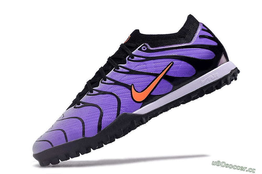 Men's Nike Air Zoom Mercurial Vapor 15 Elite TF Artificial Turf Low-Tops Football Shoes - Purple/Black/Orange 5