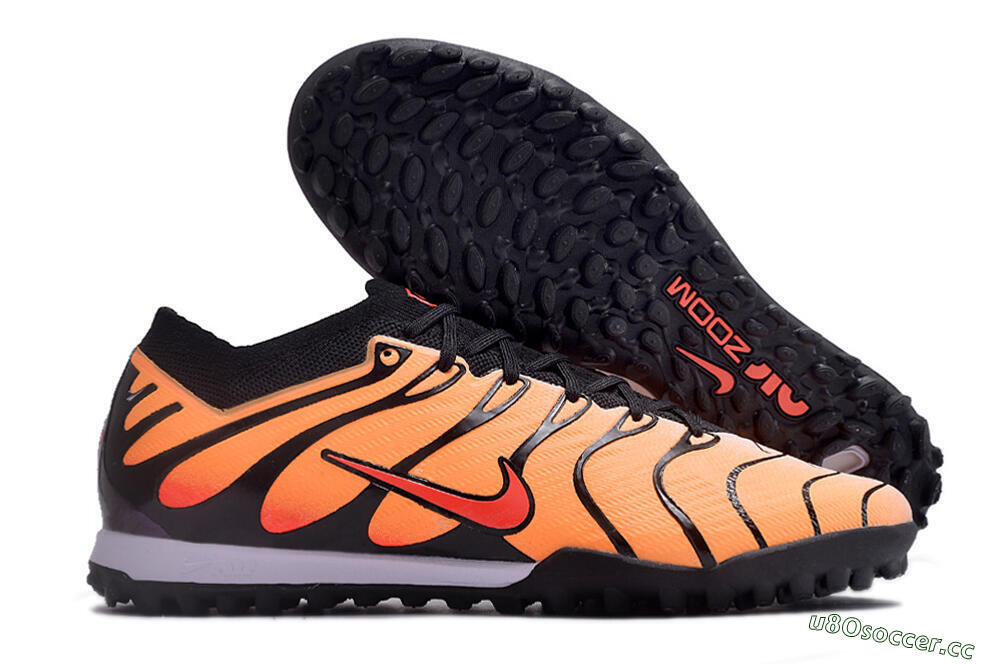 Unisex Nike Air Zoom Mercurial Vapor 15 Elite TF Artificial Turf Low-Tops Football Shoes - Orange/Black/Red 2
