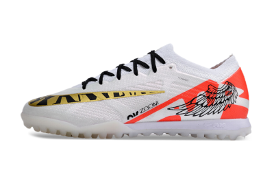 Unisex Nike Air Zoom Mercurial Vapor 15 Elite TF Artificial Turf Low-Tops Football Shoes - White/Red/Gold
