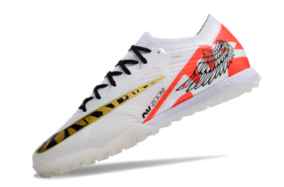 Unisex Nike Air Zoom Mercurial Vapor 15 Elite TF Artificial Turf Low-Tops Football Shoes - White/Red/Gold