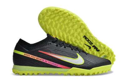 Men's Nike Air Zoom Mercurial Vapor 15 Elite TF Artificial Turf Low-Tops Football Shoes - Black/Silver/Green/Red