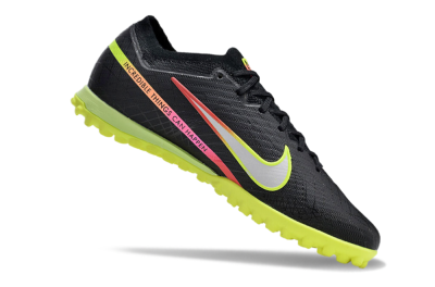 Men's Nike Air Zoom Mercurial Vapor 15 Elite TF Artificial Turf Low-Tops Football Shoes - Black/Silver/Green/Red