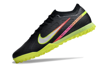 Men's Nike Air Zoom Mercurial Vapor 15 Elite TF Artificial Turf Low-Tops Football Shoes - Black/Silver/Green/Red