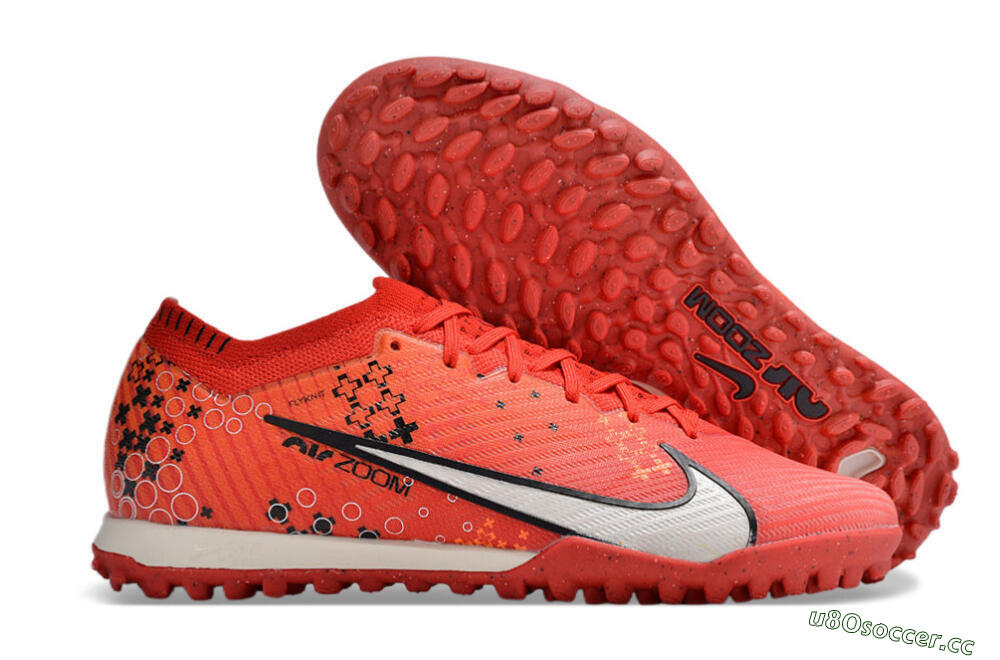 Unisex Nike Air Zoom Mercurial Vapor 15 Elite TF Artificial Turf Low-Tops Football Shoes - Red/White/Black 2