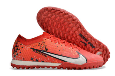 Unisex Nike Air Zoom Mercurial Vapor 15 Elite TF Artificial Turf Low-Tops Football Shoes - Red/White/Black