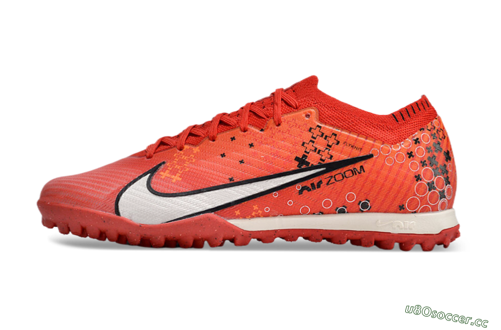 Unisex Nike Air Zoom Mercurial Vapor 15 Elite TF Artificial Turf Low-Tops Football Shoes - Red/White/Black 0