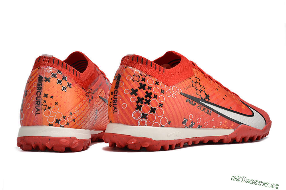 Unisex Nike Air Zoom Mercurial Vapor 15 Elite TF Artificial Turf Low-Tops Football Shoes - Red/White/Black 6