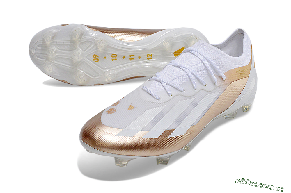 Men's Adidas X Crazyfast.1 FG Firm Ground Low-Tops Football Boots - Silver/White/Brown 3