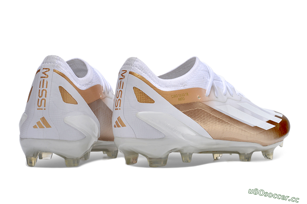 Men's Adidas X Crazyfast.1 FG Firm Ground Low-Tops Football Boots - Silver/White/Brown 6