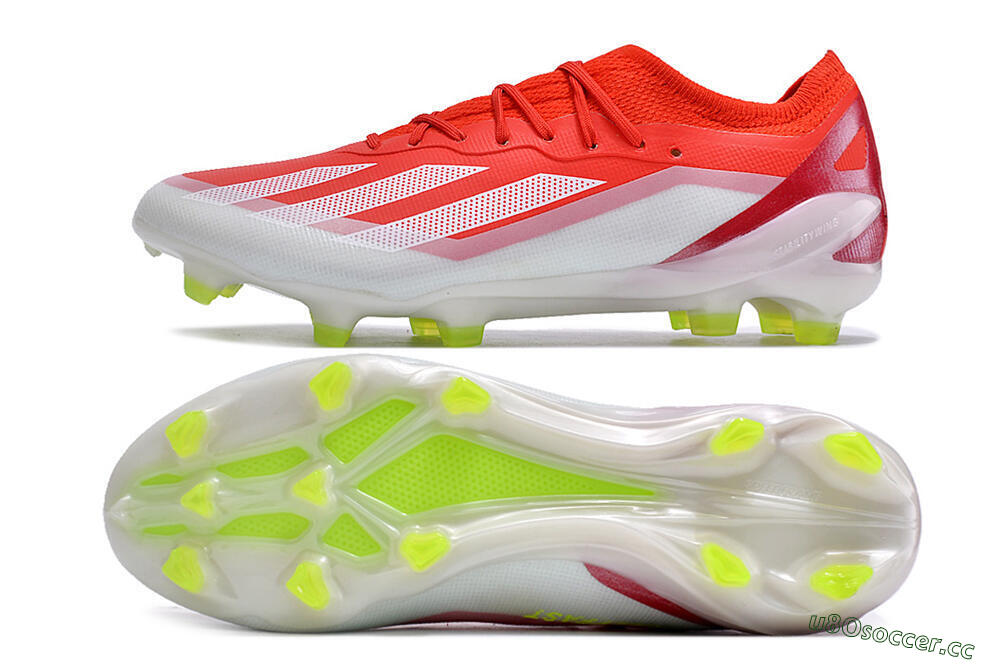 Men's Adidas X Crazyfast.1 FG Firm Ground Low-Tops Football Boots - Red/White/Yellow 1