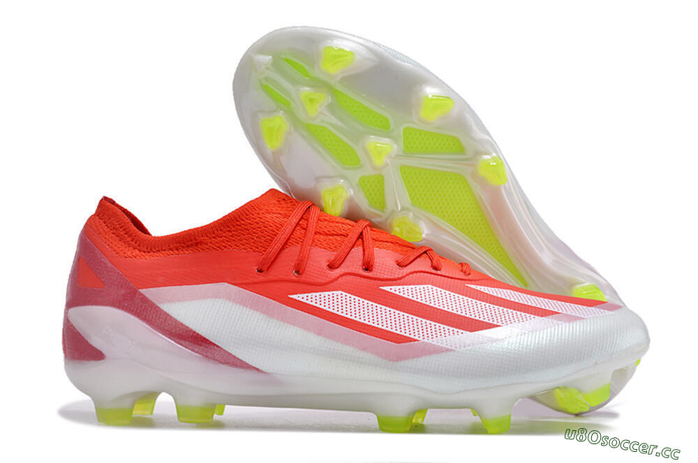 Men's Adidas X Crazyfast.1 FG Firm Ground Low-Tops Football Boots - Red/White/Yellow 2