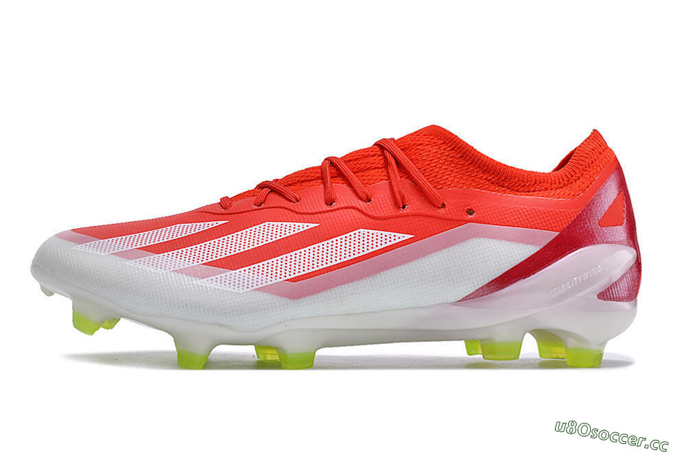 Men's Adidas X Crazyfast.1 FG Firm Ground Low-Tops Football Boots - Red/White/Yellow 0