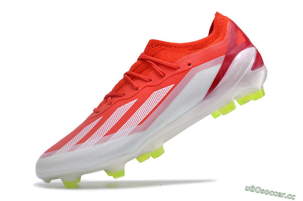Men's Adidas X Crazyfast.1 FG Firm Ground Low-Tops Football Boots - Red/White/Yellow 5