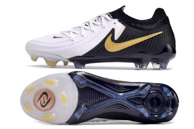 Men's Nike Phantom Luna Elite Low FG Firm Ground Low-Tops Football Boots - White/Black/Gold