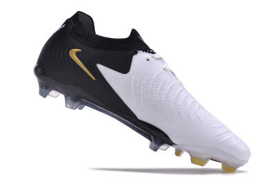 Men's Nike Phantom Luna Elite Low FG Firm Ground Low-Tops Football Boots - White/Black/Gold