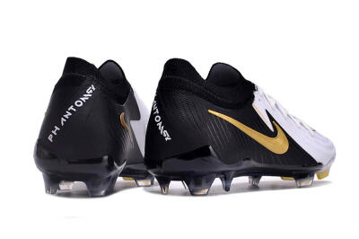 Men's Nike Phantom Luna Elite Low FG Firm Ground Low-Tops Football Boots - White/Black/Gold