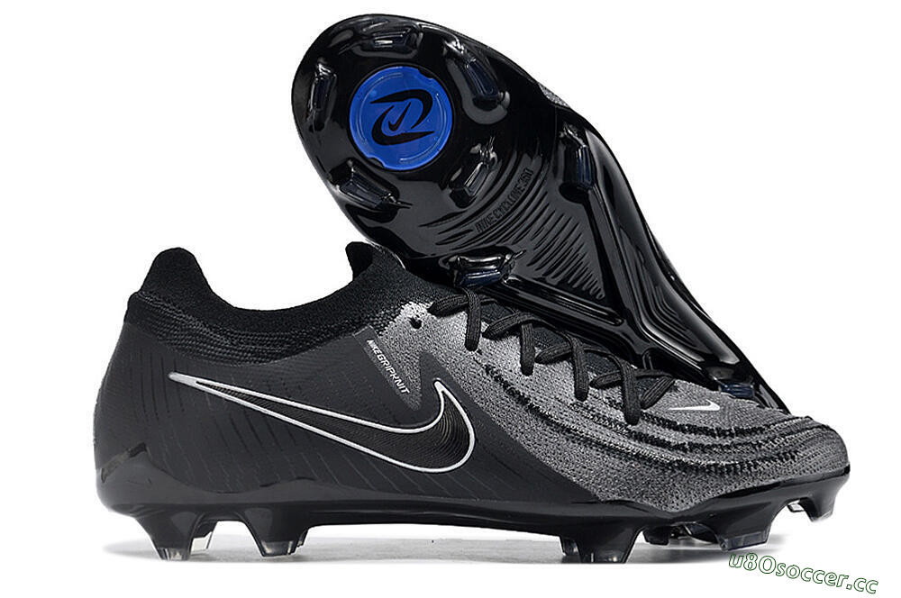 Men's Nike Phantom Luna Elite Low FG Firm Ground Low-Tops Football Boots - Grey/Black/White 2